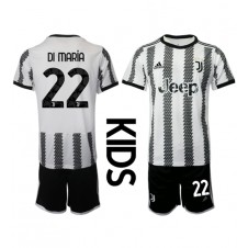 Juventus Angel Di Maria #22 Hjemmedraktsett Barn 2022-23 Kortermet (+ korte bukser)